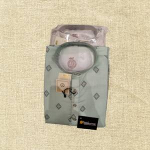 Silk Print Men's Kurta